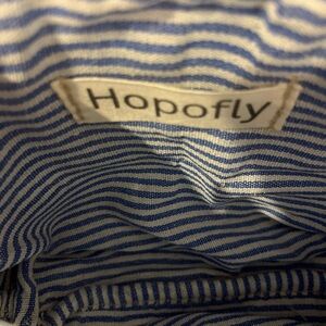Hopofly calf hair cosmetic bag- Blue & White